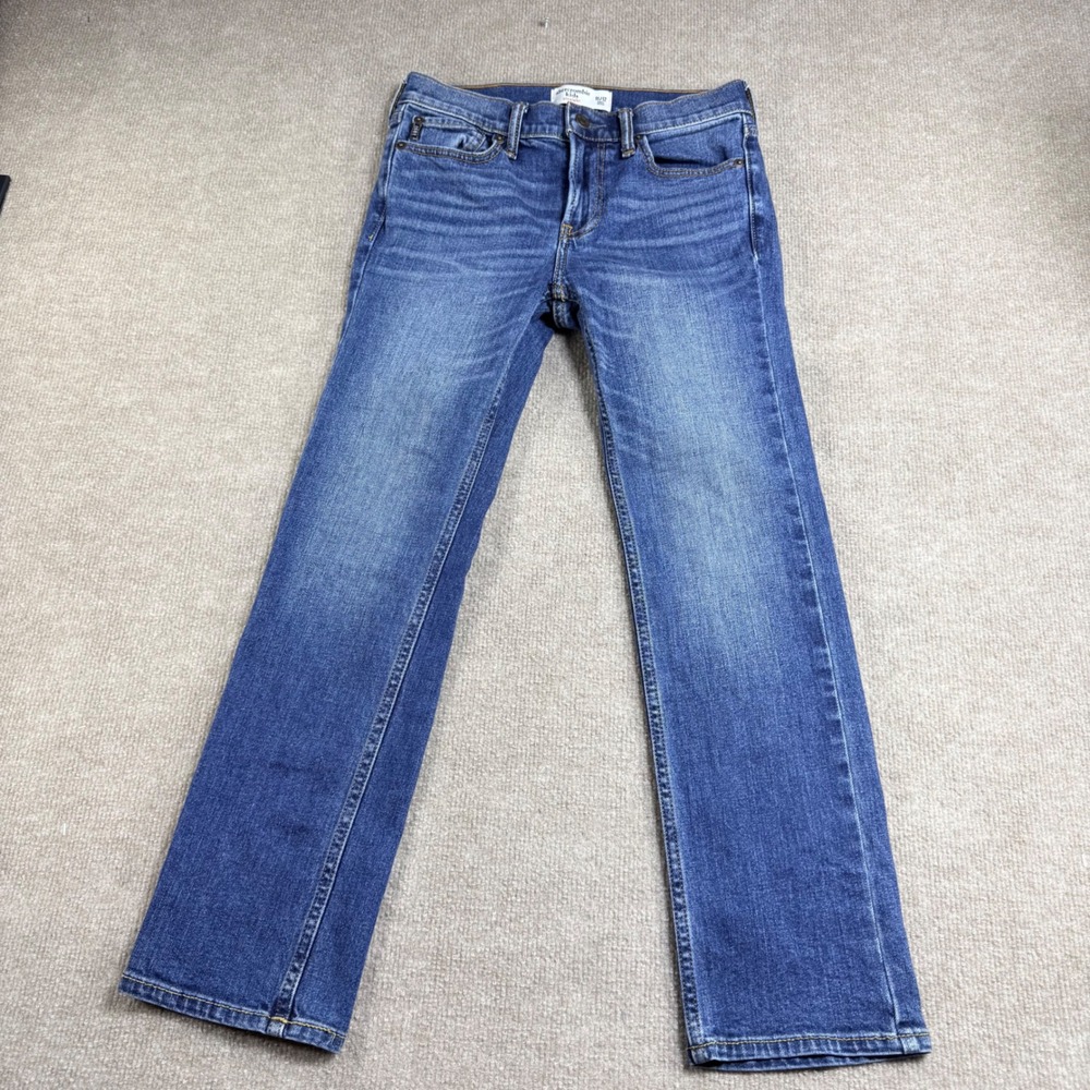 Abercrombie Kids Straight Leg Jeans Medium Wash Blue Denim Size 11/12 Boys
